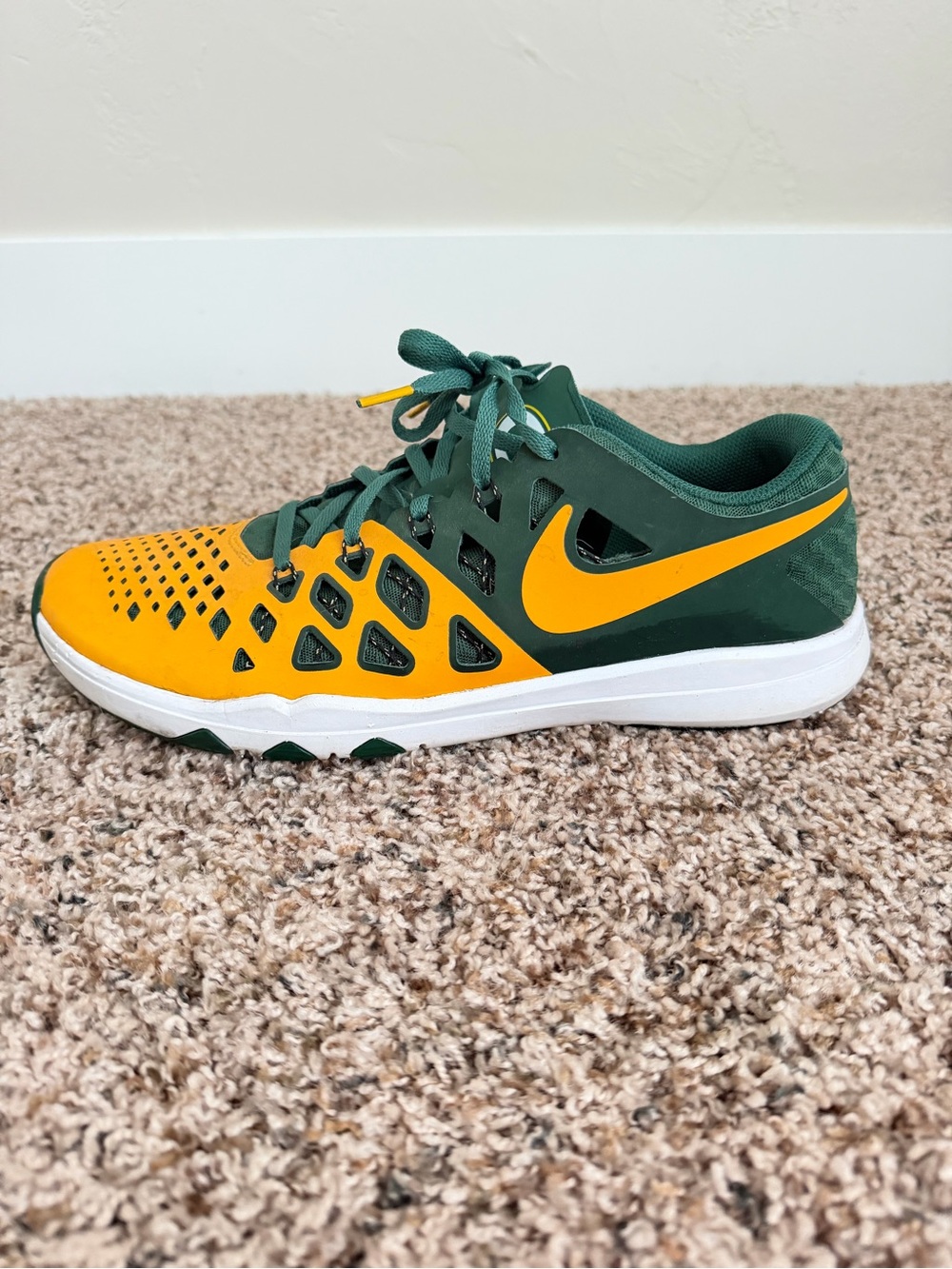 Nike Men’s Train Speed 4 AMP NFL Green Bay Packers Shoes, size 10.5 like NEW